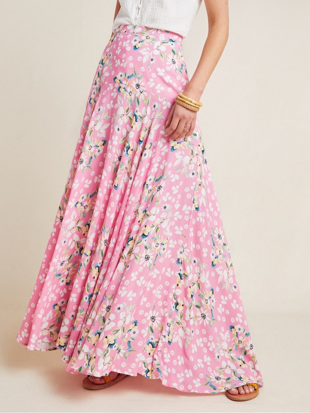 Yumi Kim Floral Etta Victoria Park Pink Friday Long Maxi Skirt XS X-Small 00
